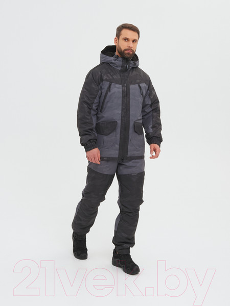 Изображение товара Костюм для охоты и рыбалки Huntsman Горка Люкс -10°C Серый Breathable Camo (р-р 52-54/170-176)