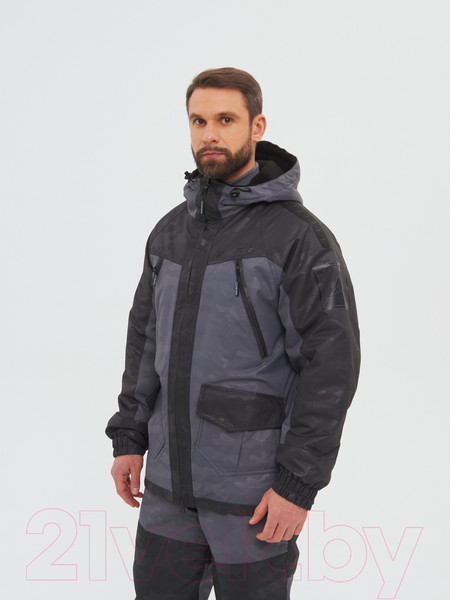 Изображение товара Костюм для охоты и рыбалки Huntsman Горка Люкс -10°C Серый Breathable Camo (р-р 60-62/182-188)