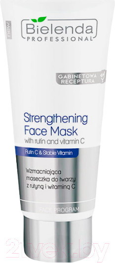 Изображение товара Маска для лица кремовая Bielenda Professional Укрепляющая с рутином и витамином С (175мл)