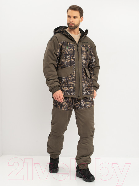 Изображение товара Костюм для охоты и рыбалки Huntsman Горка Люкс -10°C Хаки/002 Исландия/Alova (р-р 48-50/182-188)