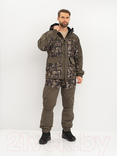 Изображение товара Костюм для охоты и рыбалки Huntsman Горка Люкс -10°C Хаки/002 Исландия/Alova (р-р 48-50/182-188)