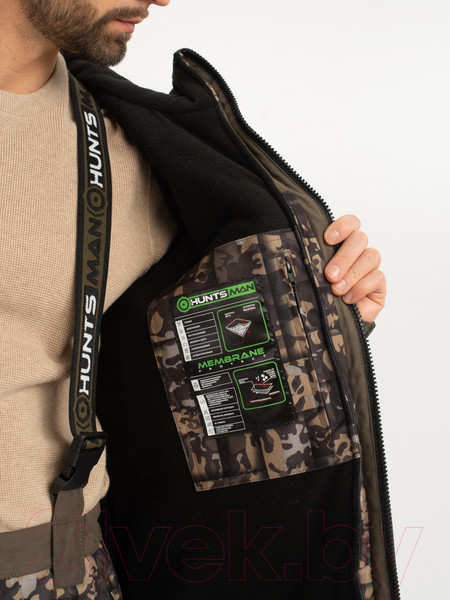 Изображение товара Костюм для охоты и рыбалки Huntsman Горка Люкс -10°C Хаки/002 Исландия/Alova (р-р 48-50/182-188)