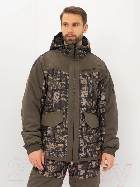 Изображение товара Костюм для охоты и рыбалки Huntsman Горка Люкс -10°C Хаки/002 Исландия/Alova (р-р 44-46/182-188)