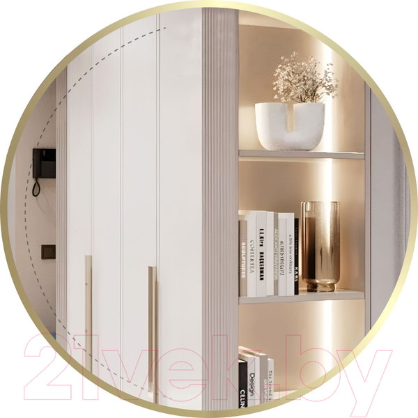 Изображение товара Зеркало Emze 80 / UV.80.80.AUR (золотой с УФ-окантовкой)