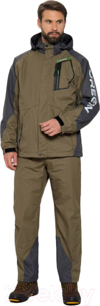 Изображение товара Костюм для охоты и рыбалки Huntsman Орегон 0°C Breathable Хаки/Серый (р-р 52-54/170-176)