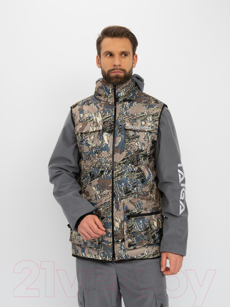 Изображение товара Костюм для охоты и рыбалки Huntsman Тайга-3 -8°C Alova Лабиринт/Серый (р-р 44-46/182-188)