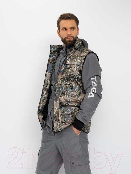 Изображение товара Костюм для охоты и рыбалки Huntsman Тайга-3 -8°C Alova Лабиринт/Серый (р-р 44-46/182-188)