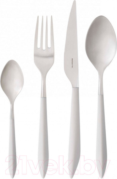 Изображение товара Набор столовых приборов Bugatti Ares ASBA-004S50 (24пр, матовая сталь/слоновая кость)