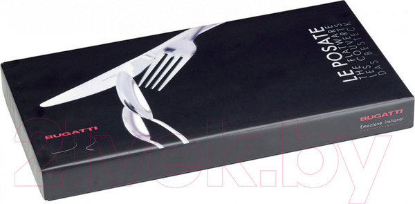 Изображение товара Набор столовых приборов Bugatti Ares ASBA-004S50 (24пр, матовая сталь/слоновая кость)