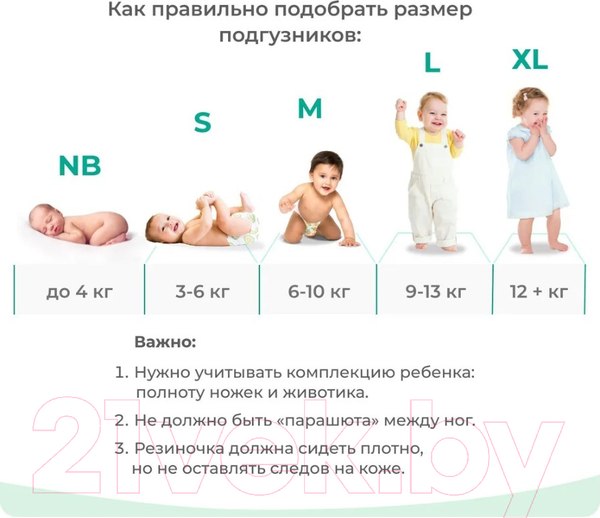 Изображение товара Подгузники детские Offspring XL 12+кг Авокадо / OF01XL30AVO (30шт)