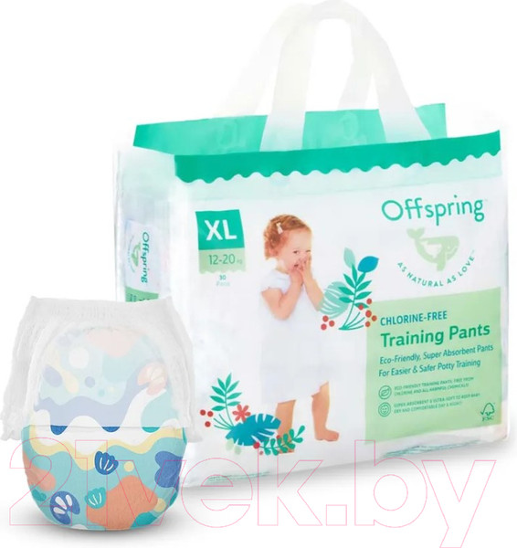 Изображение товара Подгузники-трусики детские Offspring XL 12-20кг Море / OF02XLAQT (30шт)
