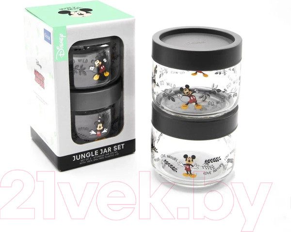 Изображение товара Набор емкостей для хранения Lucaris Disney Jungle 3B0251102G0011 (2шт. черная крышка)