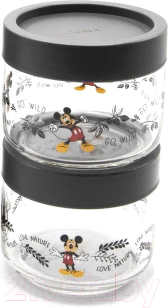 Изображение товара Набор емкостей для хранения Lucaris Disney Jungle 3B0251102G0011 (2шт. черная крышка)