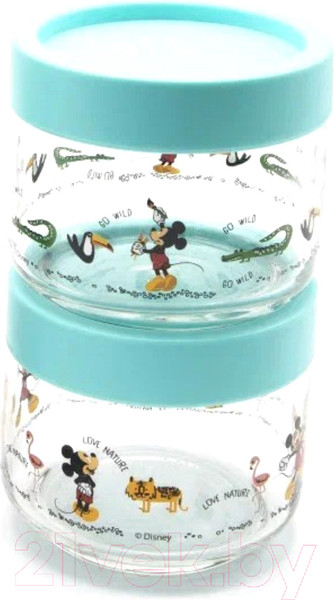 Изображение товара Набор емкостей для хранения Lucaris Disney Jungle 3B0251102G0012 (2шт, зеленая крышка)