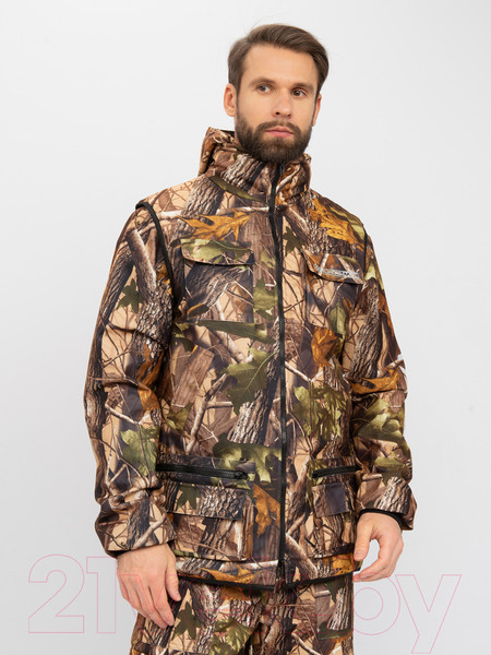 Изображение товара Костюм для охоты и рыбалки Huntsman Тайга-3 Alova Светлый лес (р-р 56-58/170-176)
