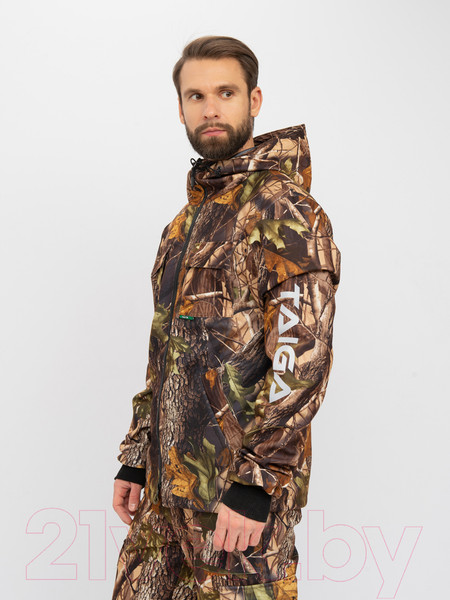 Изображение товара Костюм для охоты и рыбалки Huntsman Тайга-3 Alova Светлый лес (р-р 56-58/170-176)