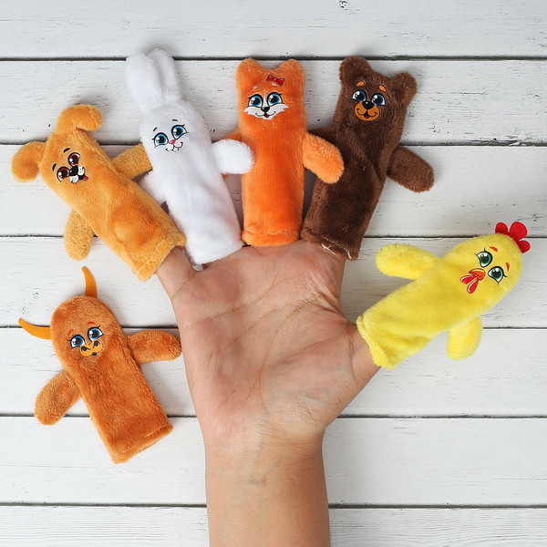 Изображение товара Пальчиковый кукольный театр Milo Toys Заяц и лисичка / 2506758