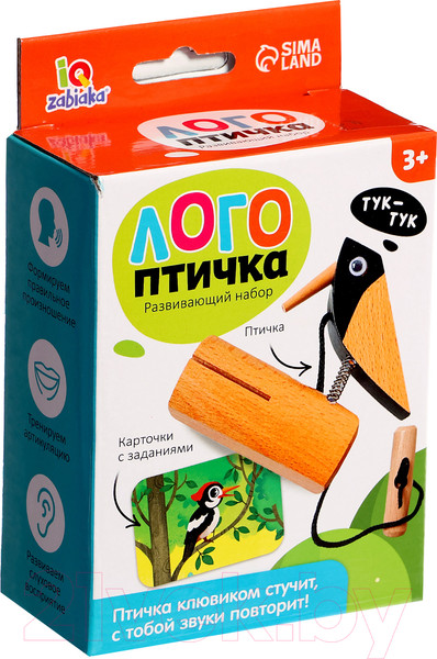 Изображение товара Развивающий игровой набор Zabiaka Лого птичка / 10175775