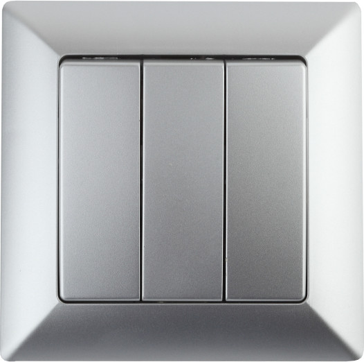 Изображение товара Выключатель INTRO Solo 4-106-03 / Б0053603 (алюминий)