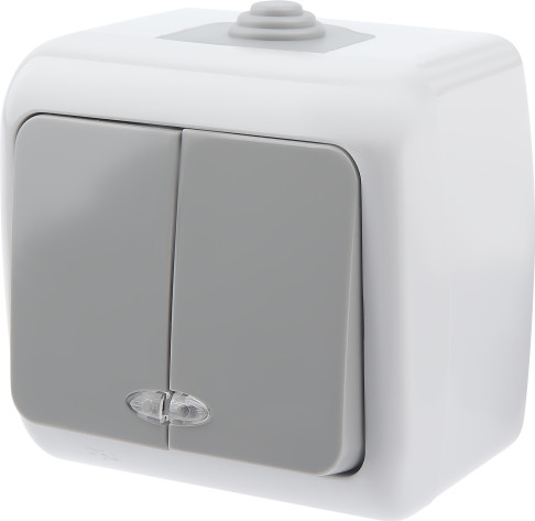 Изображение товара Выключатель INTRO Atlantic 5-105-03 / Б0050944 (серый)