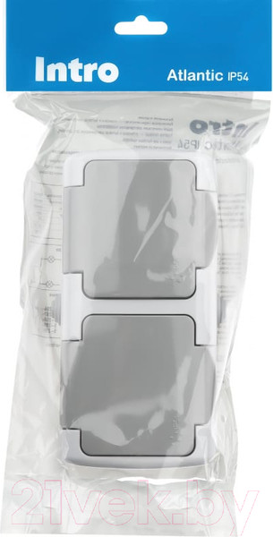 Изображение товара Розетка INTRO Atlantic 5-203-03 / Б0051060 (серый)