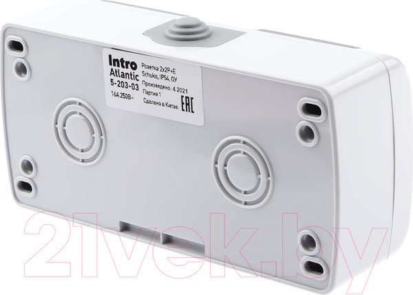 Изображение товара Розетка INTRO Atlantic 5-203-03 / Б0051060 (серый)