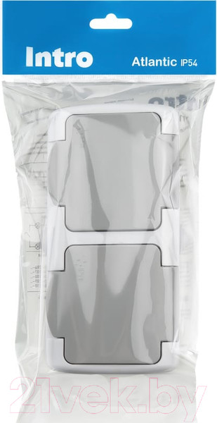 Изображение товара Розетка INTRO Atlantic 5-204-03 / Б0051061 (серый)