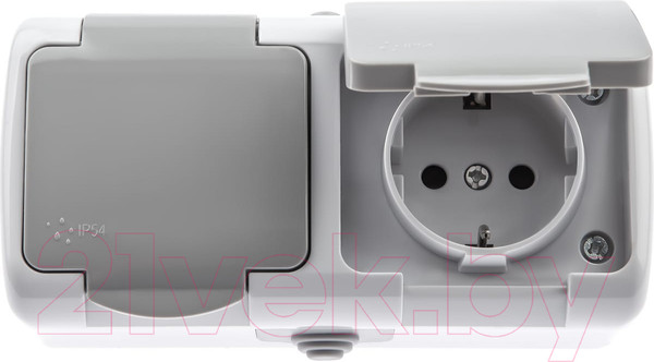 Изображение товара Розетка INTRO Atlantic 5-204-03 / Б0051061 (серый)