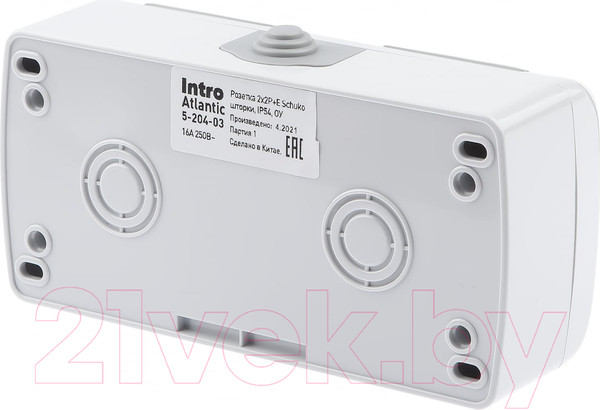 Изображение товара Розетка INTRO Atlantic 5-204-03 / Б0051061 (серый)