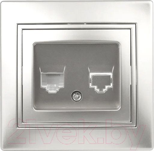 Изображение товара Розетка INTRO Plano 1-303-03 / Б0030086 (алюминий)