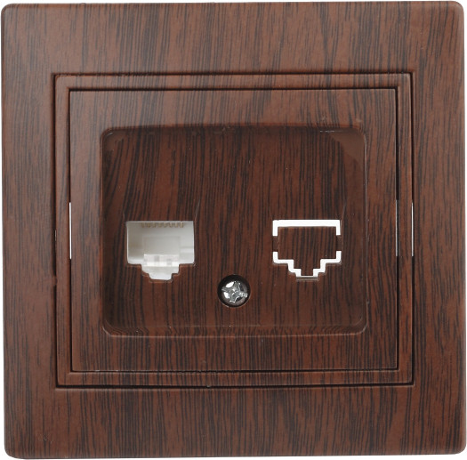 Изображение товара Розетка INTRO Plano 1-303-10 / Б0030088 (венге)