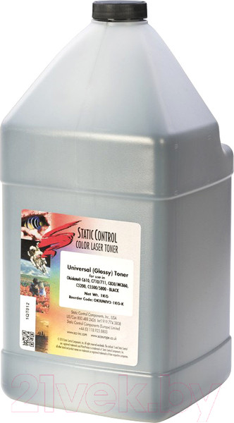 Изображение товара Тонер для принтера Static Control OKIUNIV2-1KG-K