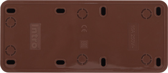 Изображение товара Розетка INTRO Quadro 2-205-10 / Б0053815 (венге)