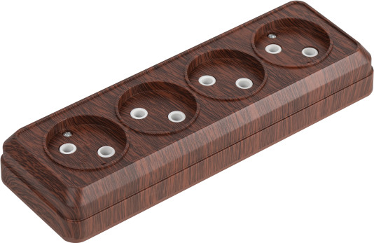 Изображение товара Розетка INTRO Quadro 2-207-10 / Б0053833 (венге)