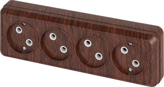 Изображение товара Розетка INTRO Quadro 2-207-10 / Б0053833 (венге)