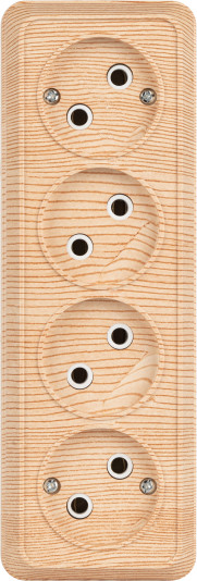 Изображение товара Розетка INTRO Quadro 2-207-11 / Б0053836 (сосна)