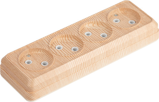 Изображение товара Розетка INTRO Quadro 2-207-11 / Б0053836 (сосна)