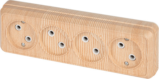 Изображение товара Розетка INTRO Quadro 2-207-11 / Б0053836 (сосна)