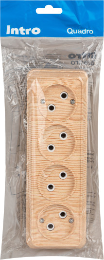 Изображение товара Розетка INTRO Quadro 2-207-11 / Б0053836 (сосна)