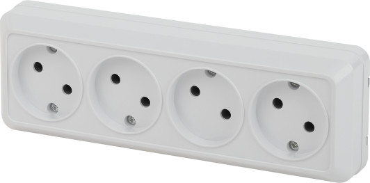 Изображение товара Розетка INTRO Quadro 2-207-01 / Б0053829 (белый)