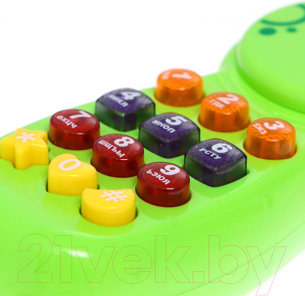 Изображение товара Развивающая игрушка Zabiaka Телефон. Любимые зверята / 7790599 (зеленый)