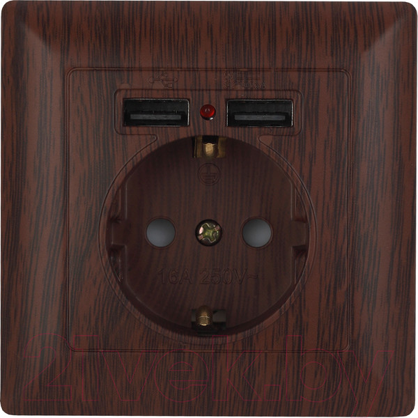 Изображение товара Розетка INTRO Solo 4-410-10 / Б0043408 (венге)