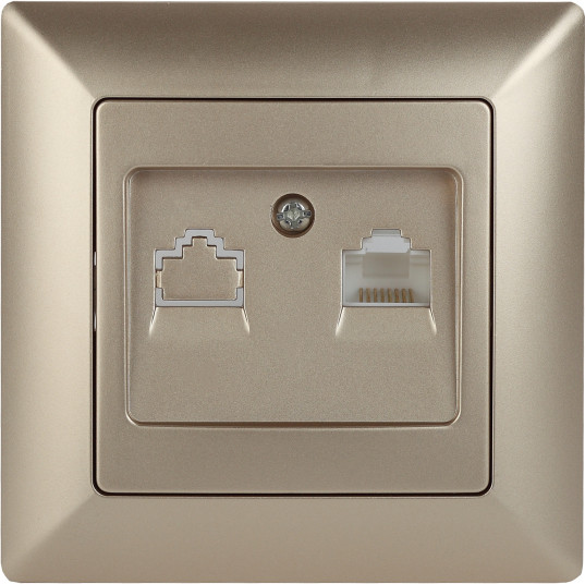 Изображение товара Розетка INTRO Solo 4-303-04 / Б0043385 (шампань)