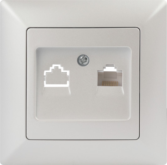 Изображение товара Розетка INTRO Solo 4-303-06 / Б0053993 (перламутр)