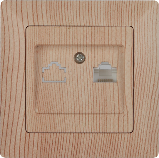 Изображение товара Розетка INTRO Solo 4-303-11 / Б0043388 (сосна)