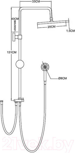 Изображение товара Душевая система Wisent WP3500-1