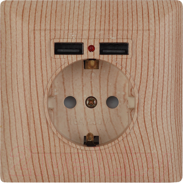 Изображение товара Розетка INTRO Solo 4-410-11 / Б0053720 (сосна)