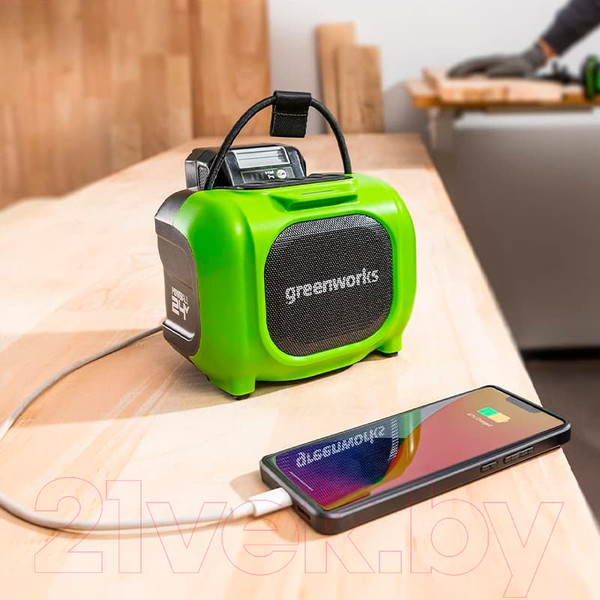 Изображение товара Портативная колонка Greenworks GPT-MNBS / 3503107 (без АКБ и ЗУ)
