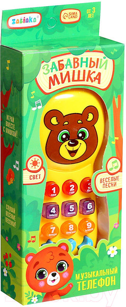 Изображение товара Развивающая игрушка Zabiaka Телефончик. Забавный мишка B87 / 3098522