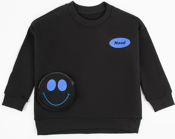 Изображение товара Свитшот детский Amarobaby Smile / AB-OD23-S28/09-128 (черный, р.128)